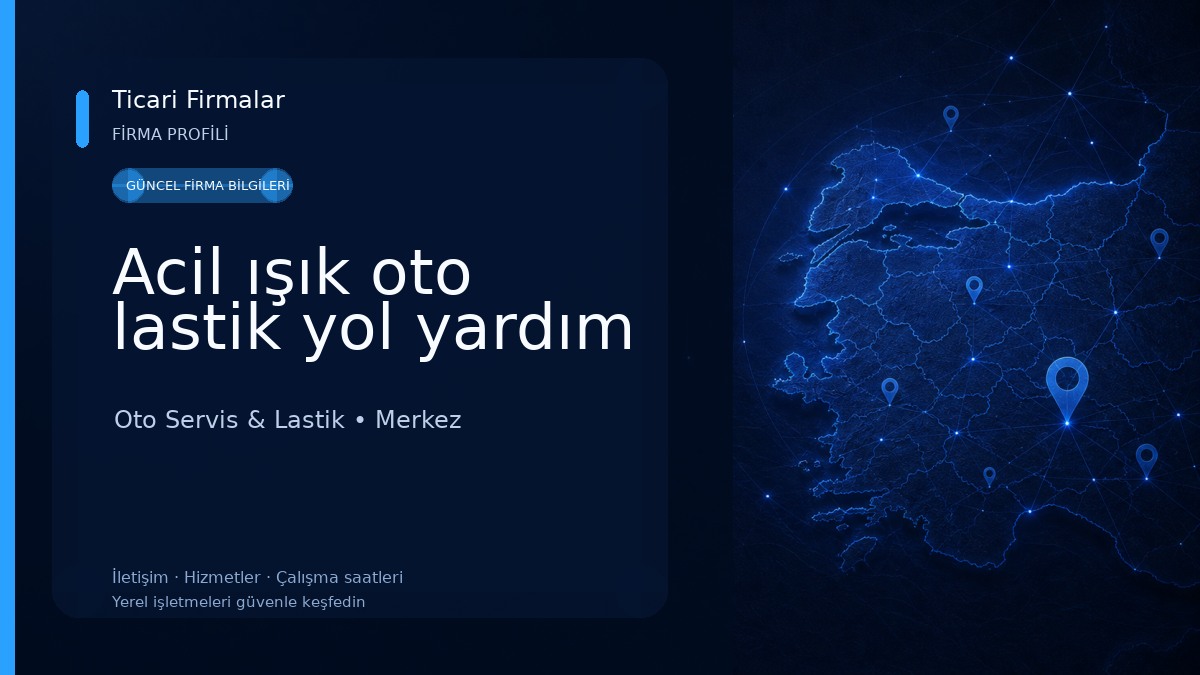 Acil ışık oto lastik yol yardım