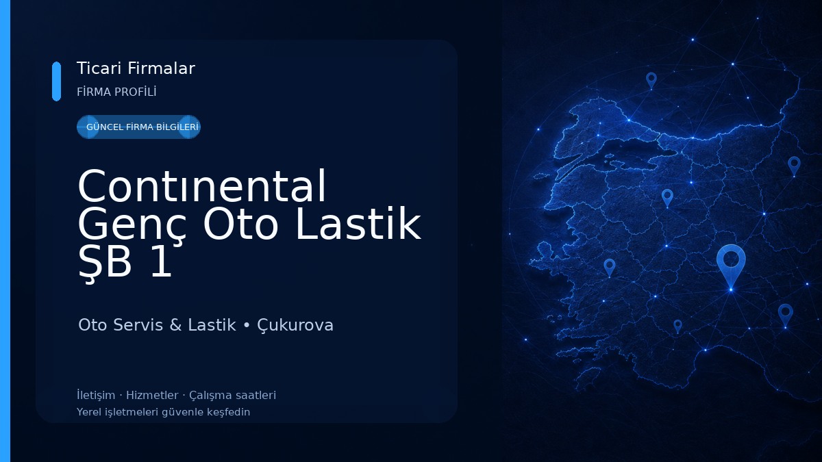 Contınental Genç Oto Lastik ŞB 1