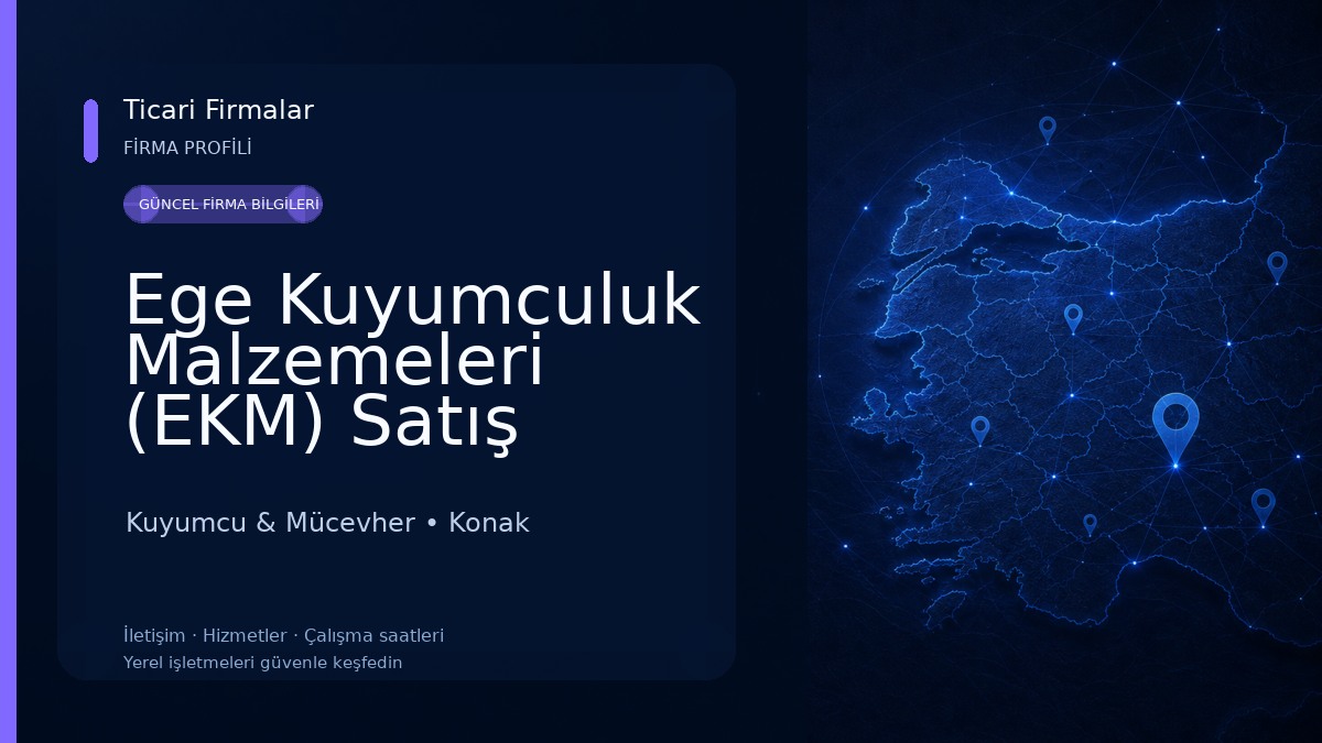 Ege Kuyumculuk Malzemeleri (EKM) Satış Mağazası