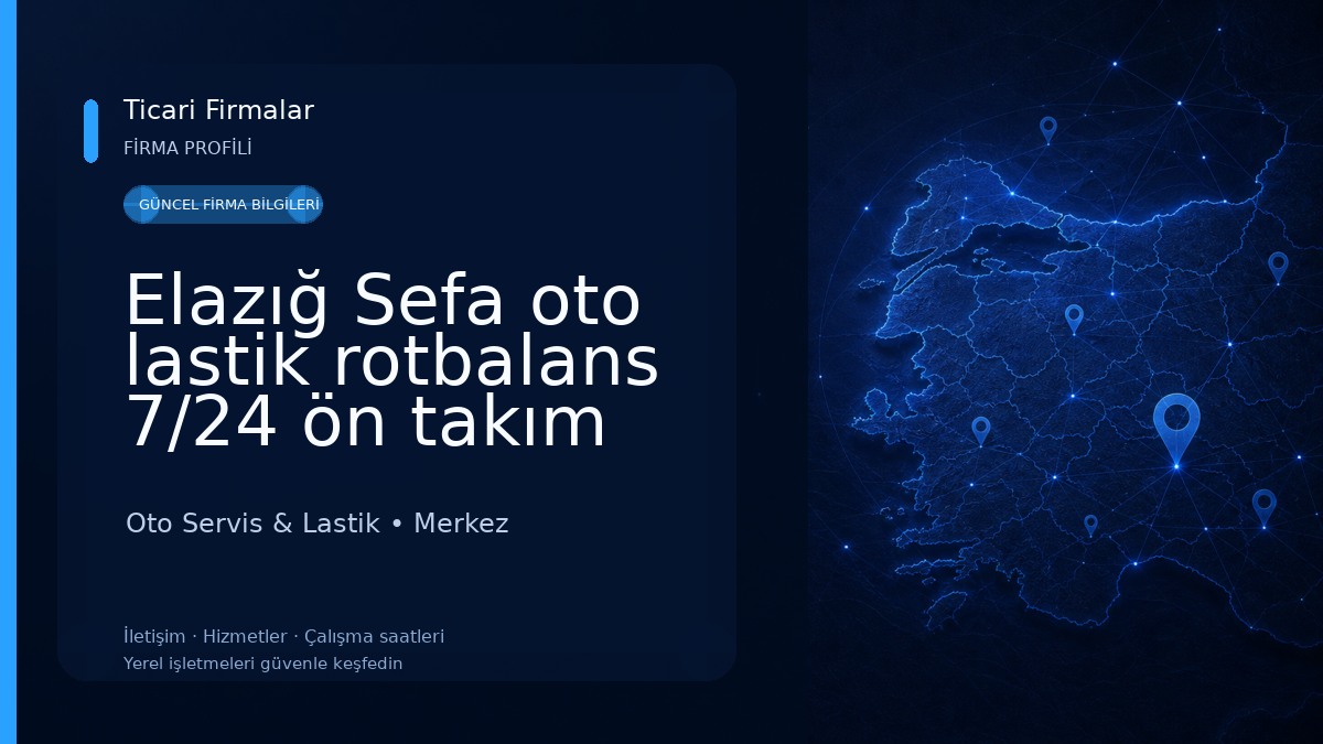 Elazığ Sefa oto lastik rotbalans 7/24 ön takım tamiri yapılır balata değişimi yapılır