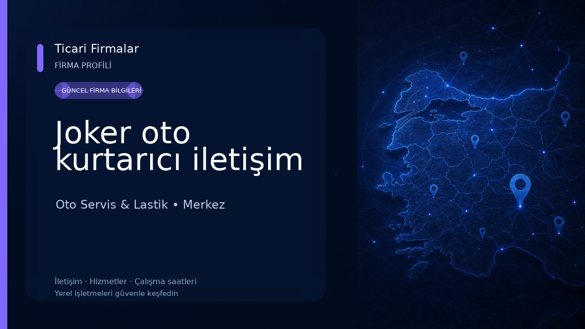 Joker oto kurtarıcı iletişim