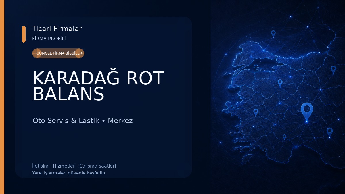 KARADAĞ ROT BALANS