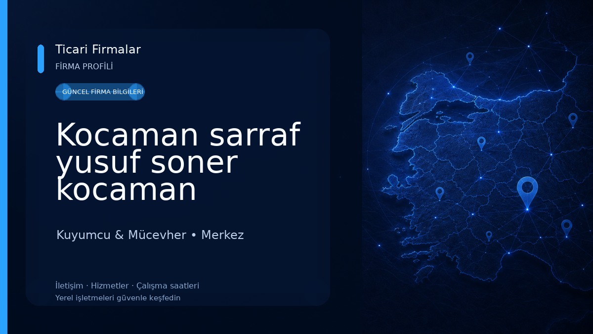 Kocaman sarraf yusuf soner kocaman