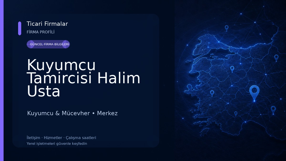 Kuyumcu Tamircisi Halim Usta