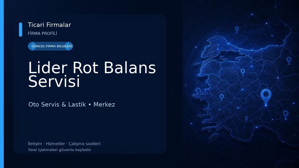 Lider Rot Balans Servisi