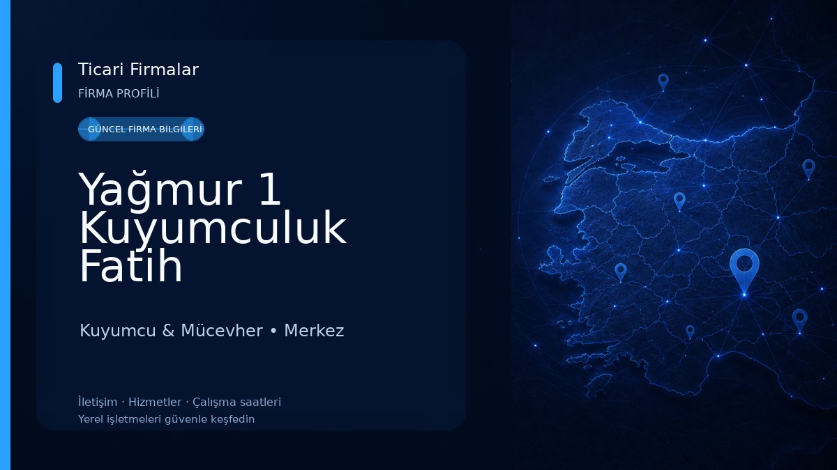 Yağmur 1 Kuyumculuk Fatih Bıçakcıoğlu