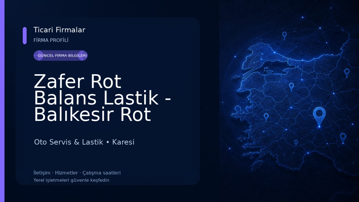 Zafer Rot Balans Lastik - Balıkesir Rot Balans